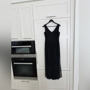Algo Black Lace Sleeveless Dress